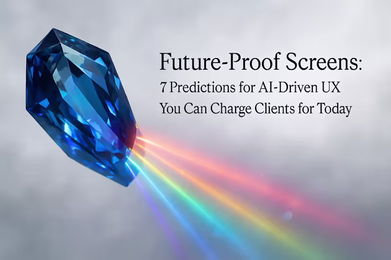 Cover image for Future-Proof Screens: 7 Predictions for AI-Driven UX You Can Charge Clients for Today