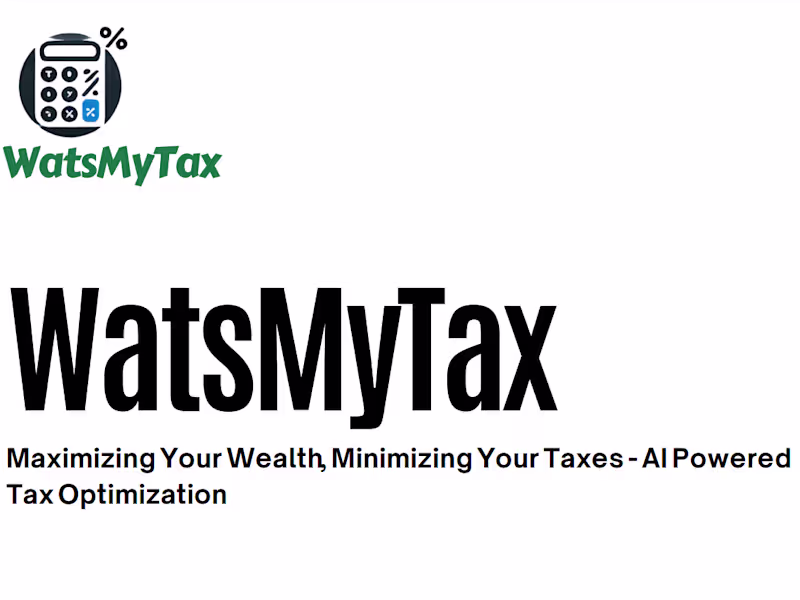 Cover image for WatsMyTax AI Law - Your Ultimate Tax Optimization Companion
