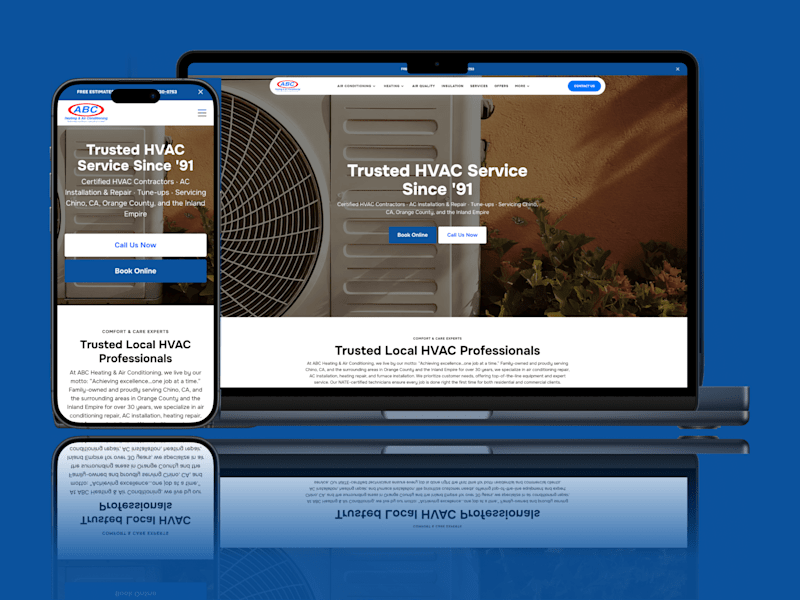 Cover image for ABC Heating & Air Conditioning Website