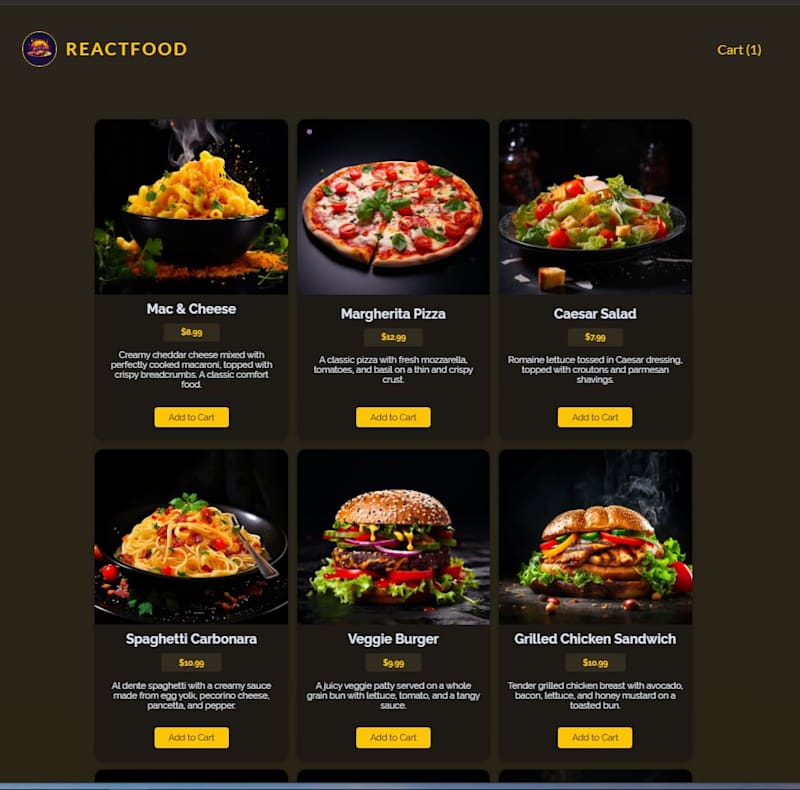 Cover image for React Food Order site