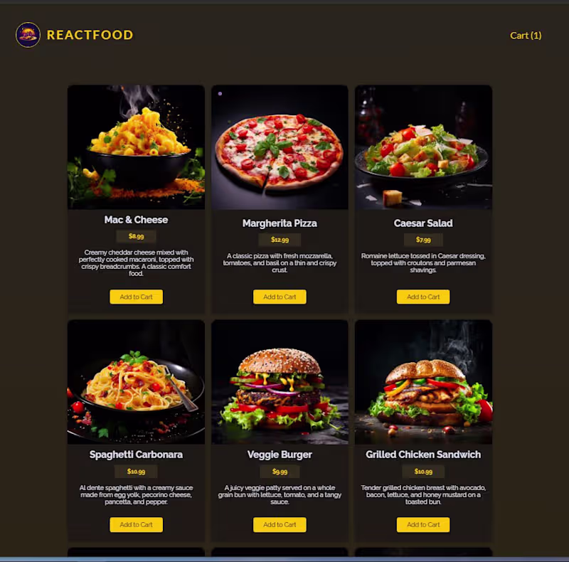 Cover image for React Food Order site