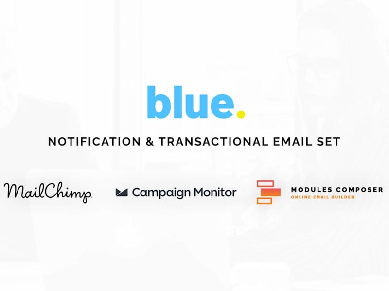 Cover image for Blue, Responsive Notification & Transactional Email Templates