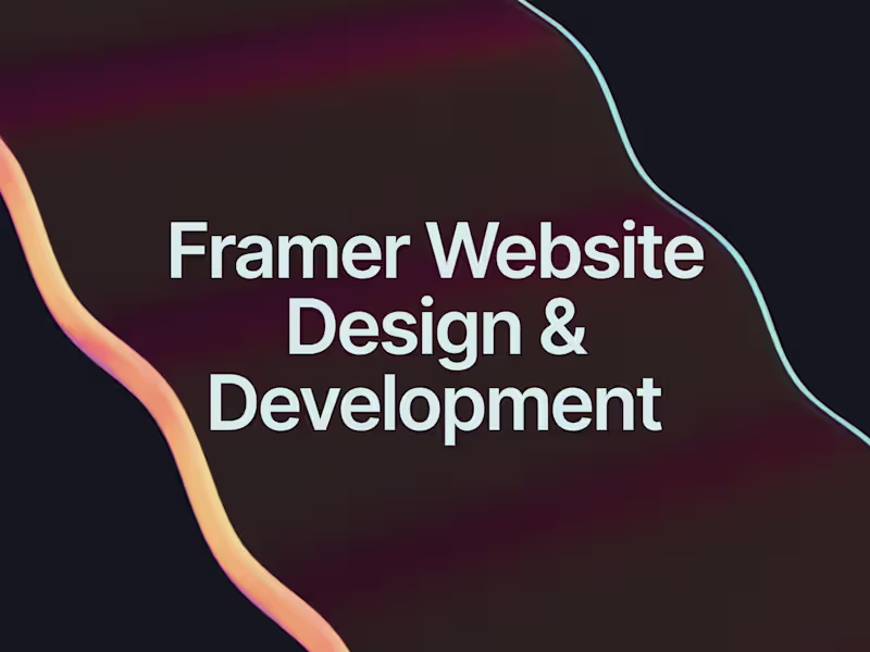 Cover image for Framer Website Design & Development