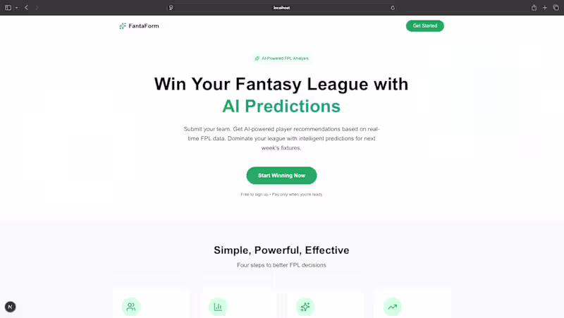 Cover image for AI-Powered Fantasy Football Prediction Platform Development