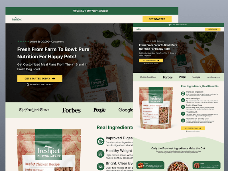 Cover image for Freshpet Landing page design and development