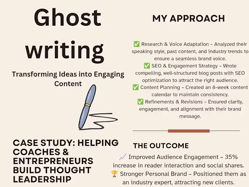 Cover image for Ghostwriting project 