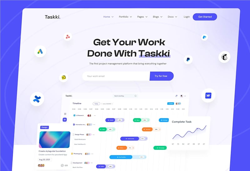 Cover image for Task Management Software Landing Page