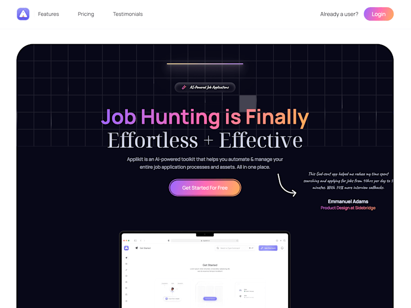 Cover image for Applikit (SaaS Application)