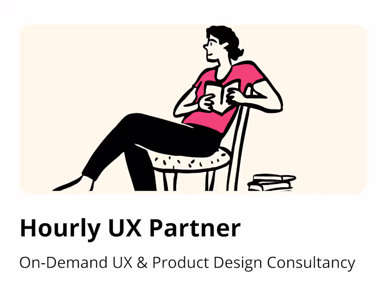 Cover image for 🤝 Hourly Partner: On-Demand UX Design Consultancy