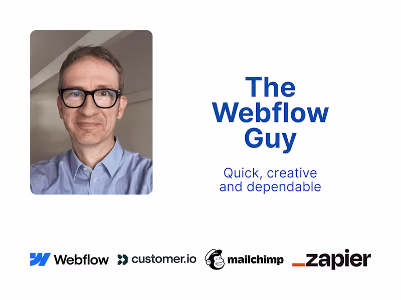 Cover image for Quick, creative and reliable. Your Webflow partner. 
