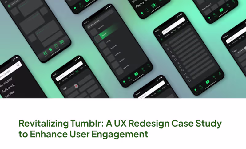 Cover image for UX Case Study about redesigning Tumblr