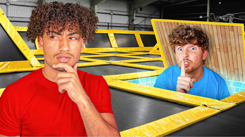 Cover image for EXTREME HIDE & SEEK IN TRAMPOLINE PARK! - YouTube