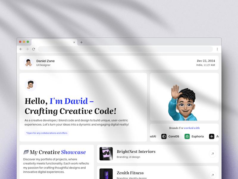 Cover image for Bentfolio — A Bento-Styled Portfolio