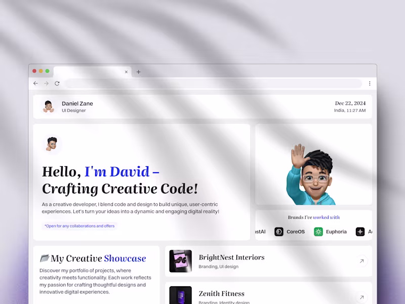 Cover image for Bentfolio — A Bento-Styled Portfolio