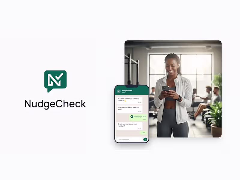 Cover image for NudgeCheck: AI WhatsApp Bot for Coaches