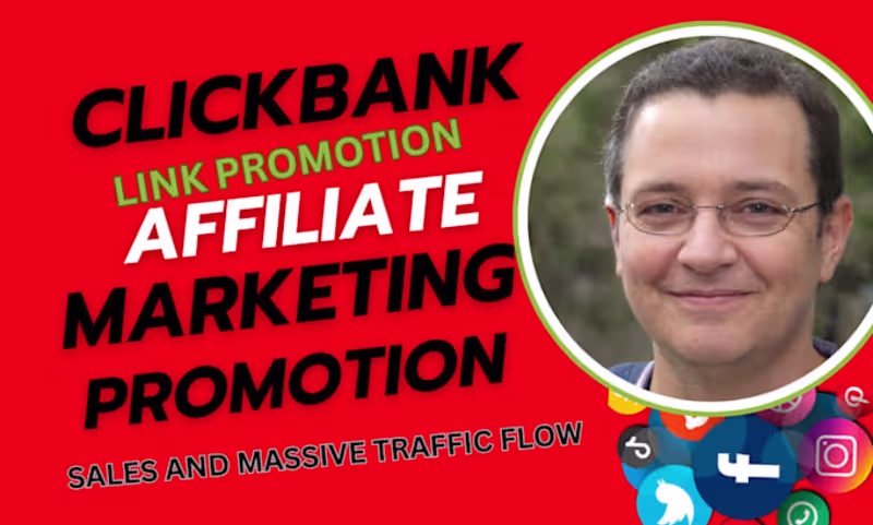 Cover image for I will viral affiliate link promotion, clickbank affiliate link…