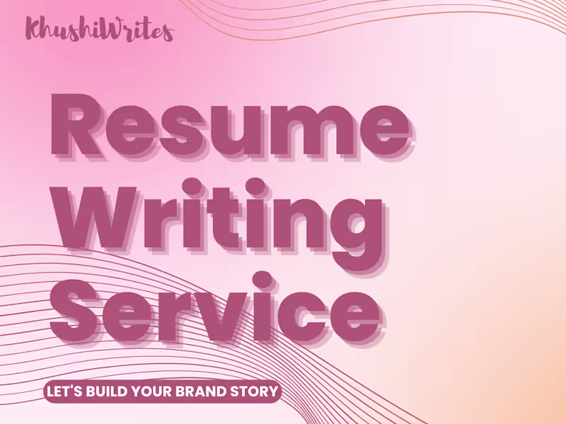 Cover image for Professional Resume Writing – ATS-Friendly, Impact-Driven