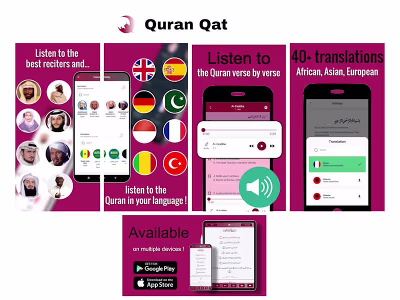 Cover image for QuranQat: Listen and understand Quran in your own language