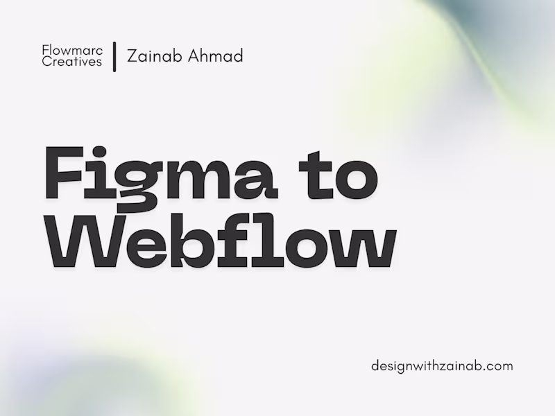 Cover image for Figma to Webflow Website Development