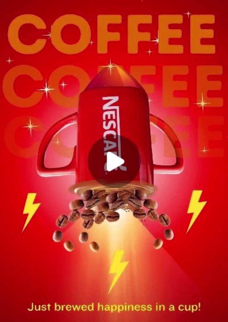 Cover image for Gayatri | Graphic designer on Instagram: “Nescafe ✨
.
.
.
.
#ca…