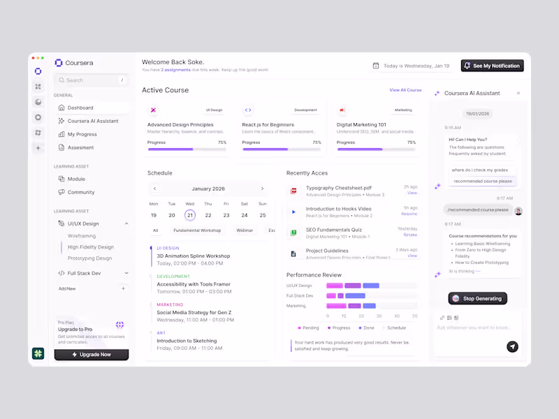 Cover image for E-Learning Dashboard