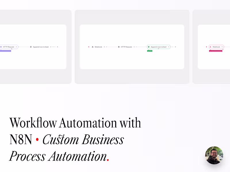 Cover image for Workflow Automation with N8N • Business Process Automation