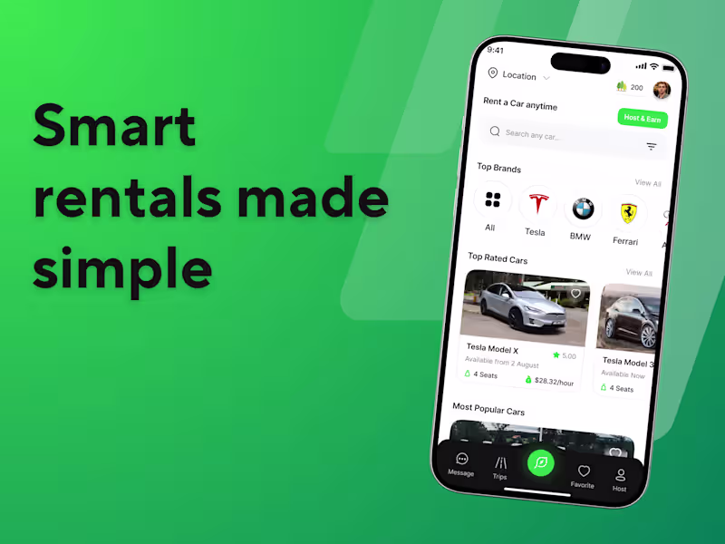 Cover image for DriveNow Car Rental App 
