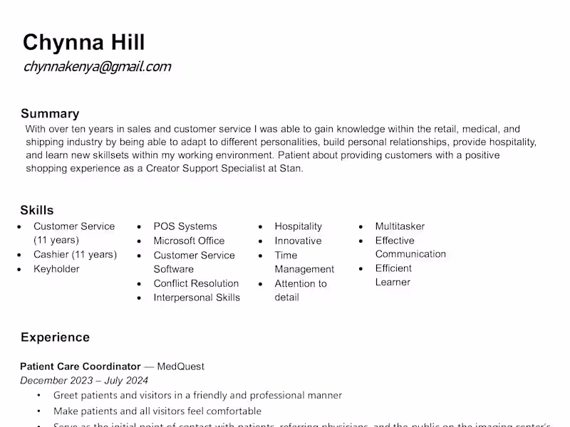 Cover image for Resumé (Personal)