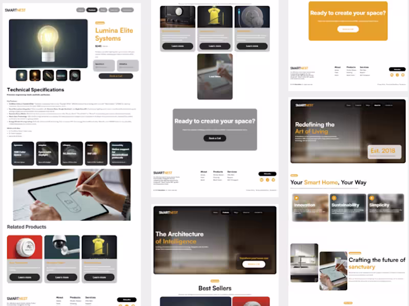 Cover image for SmartNest: Smart Home Company Website Template in Framer