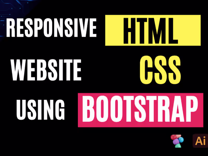 Cover image for Responsive website design with html, css and bootstrap