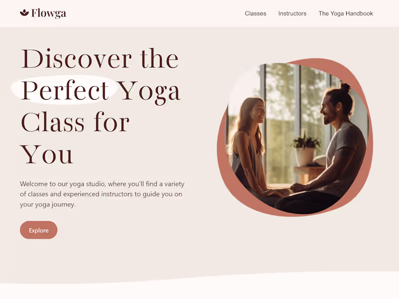 Cover image for Flowga Yoga Studio - Figma-to-Webflow Wellness Platform