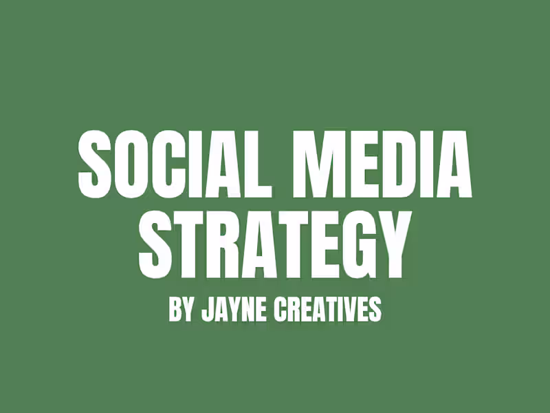 Cover image for Jonathan Green | Social Media Marketing Strategy Audit 