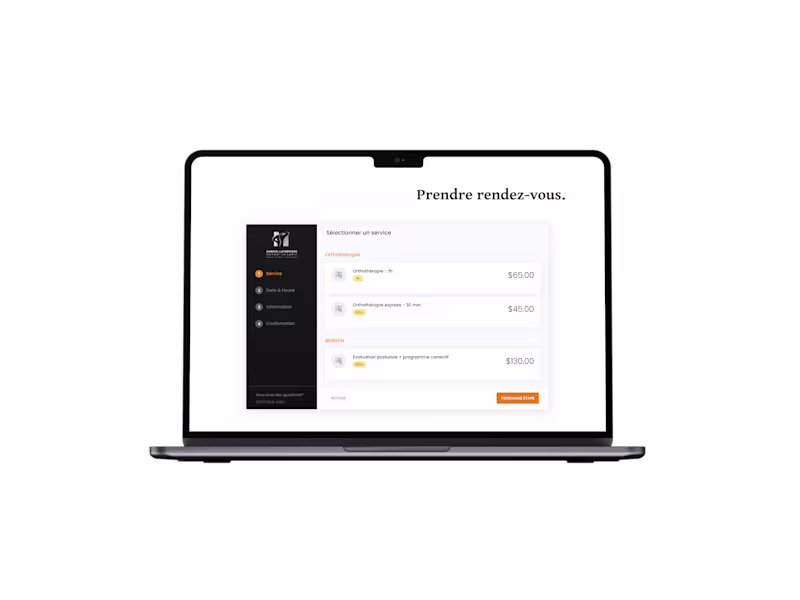 Cover image for Website Development : Clinique d'Orthothérapie