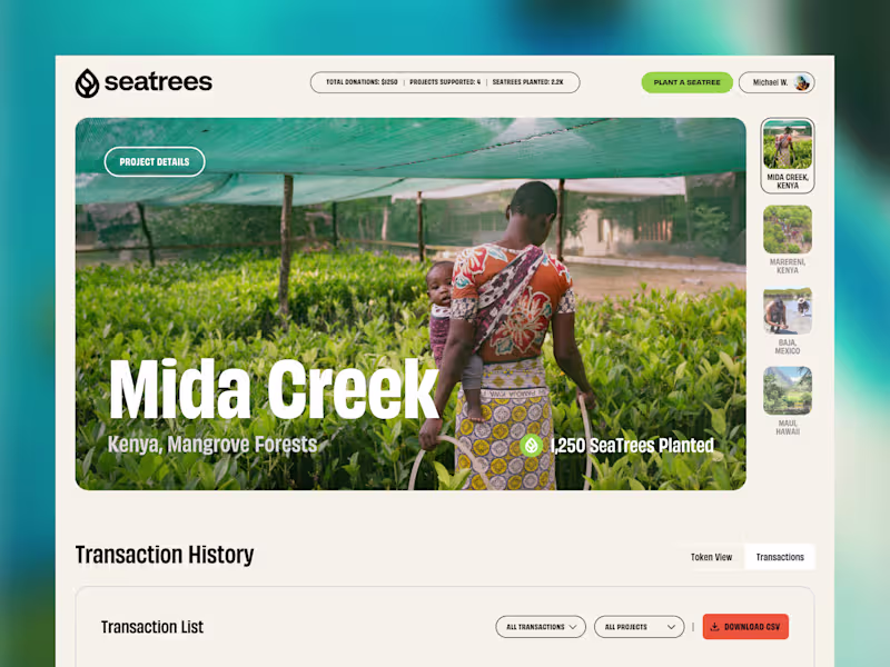 Cover image for SeaTrees Dashboard — Web3 dApp Development