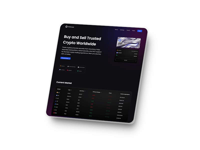 Cover image for Crypto Exchange Landing Page