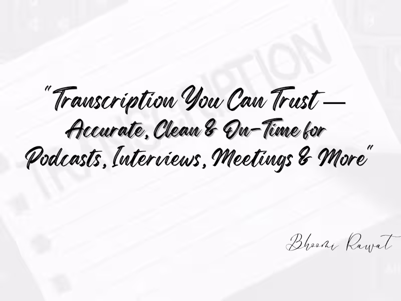 Cover image for Transcription Samples