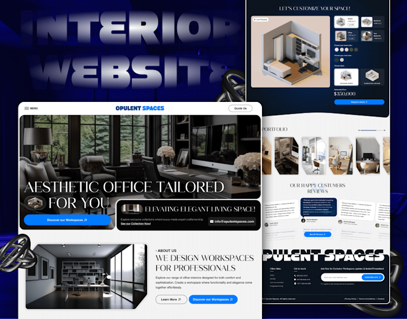Cover image for Opulent Spaces UX Case Study | Interior Workspace