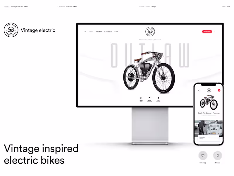 Cover image for Case Study : Website for Vintage electric