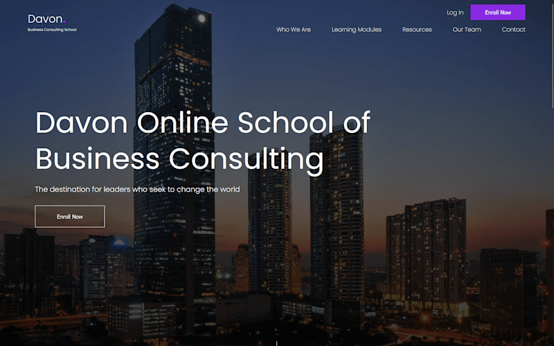 Cover image for Davon : Business Consulting School