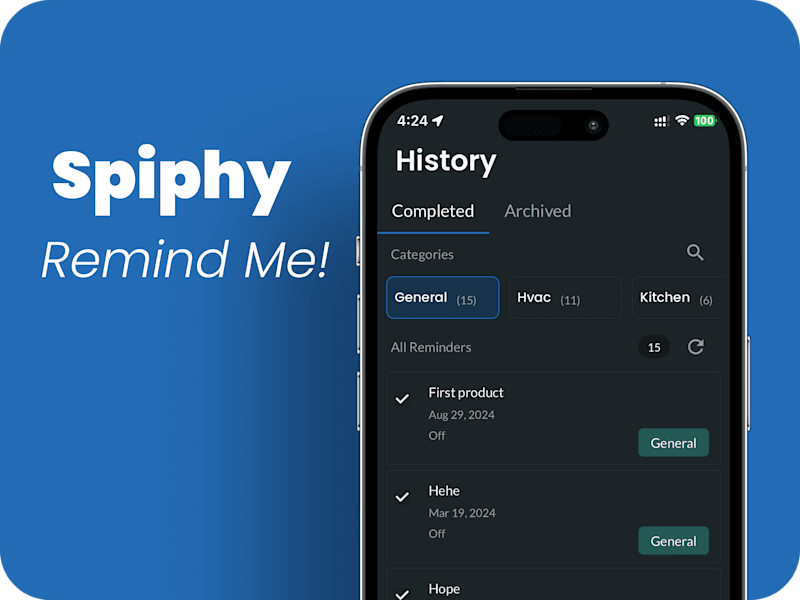 Cover image for Spiphy - Reminder App