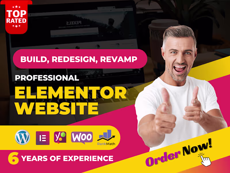 Cover image for Create, Design, Redesign, Elementor Website, Landing page
