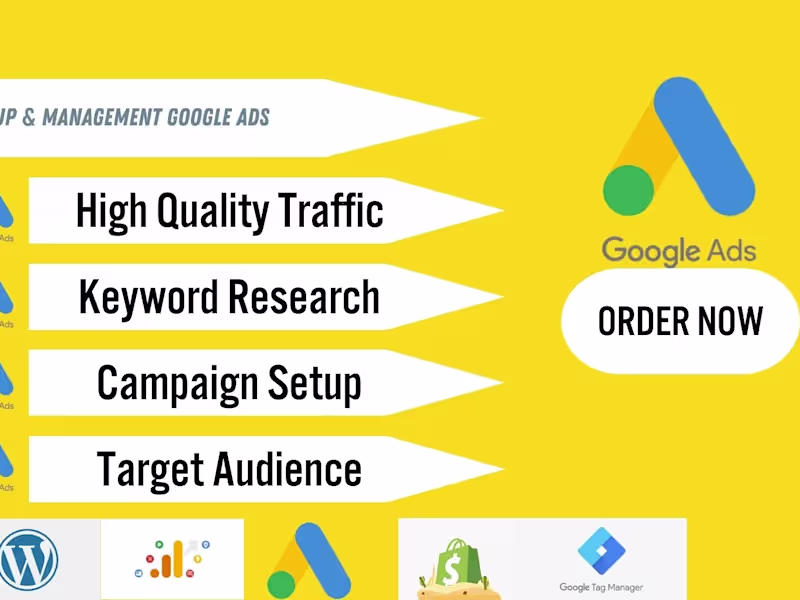 Cover image for I will create a google ads adwords PPC campaign for you, 
