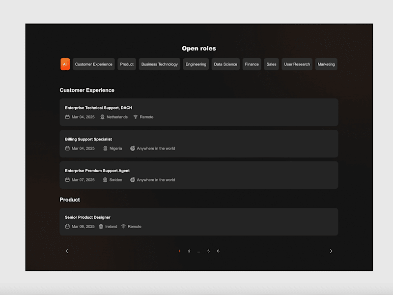 Cover image for Job board UI design & Prototype animation