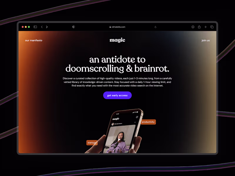 Cover image for Magic, Webflow Waitlist Landing Page