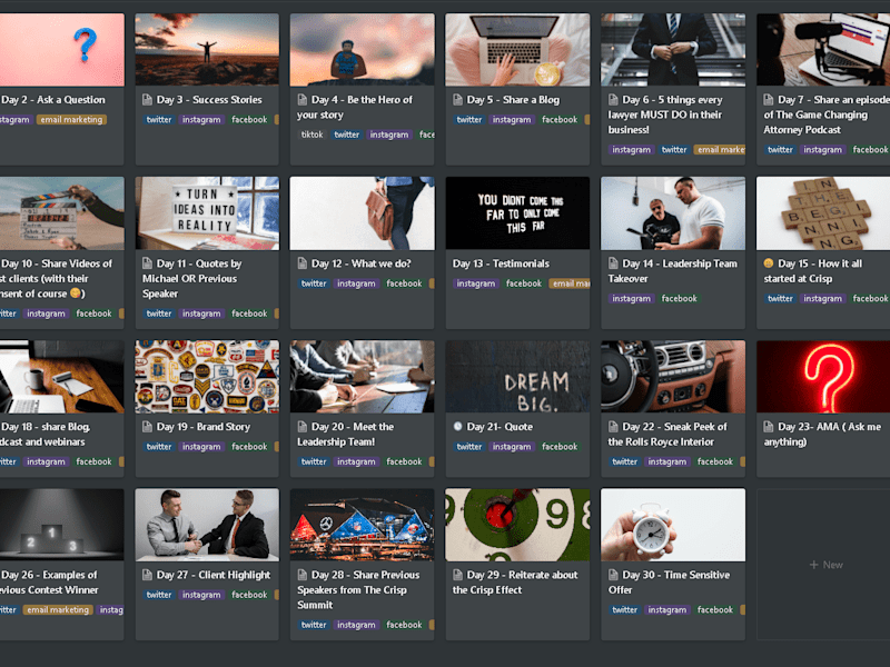 Cover image for Notion Content Calendar Creation [30 days]