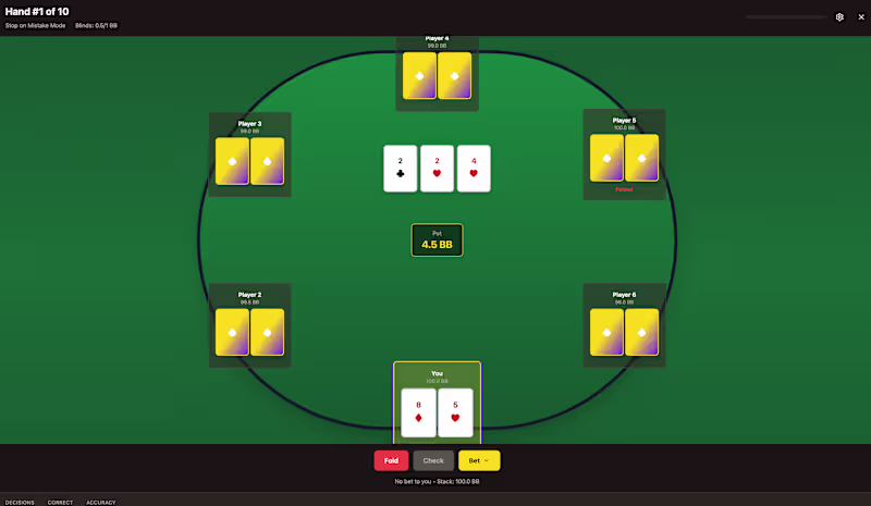 Cover image for Built a poker training app where you can practice real poker...