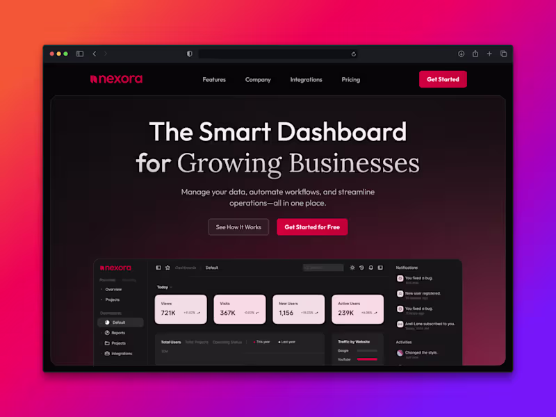 Cover image for Nexora Landing Page in Framer