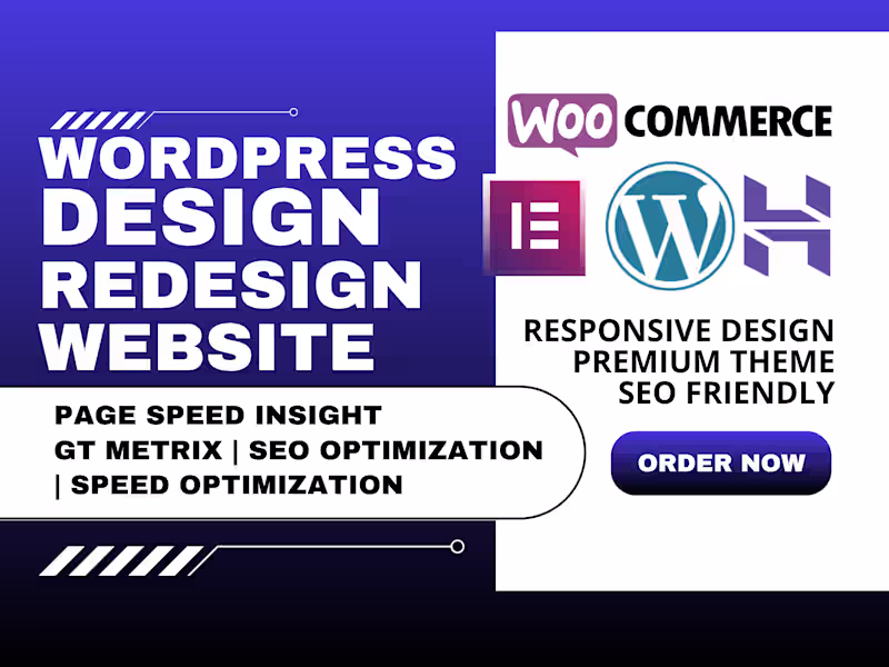 Cover image for Wordpress website design & Redesign speed optimization SEO