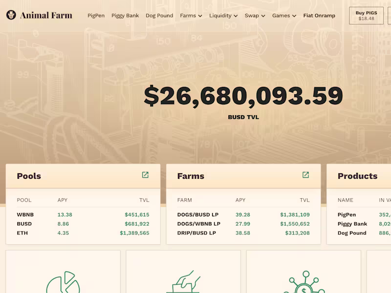 Cover image for DeFi Yield Farming & Daily ROI Platform (defi.animalfarm.app)