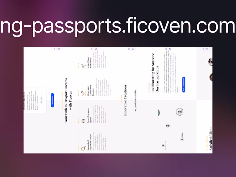 Cover image for Ficoven Passport Booking System